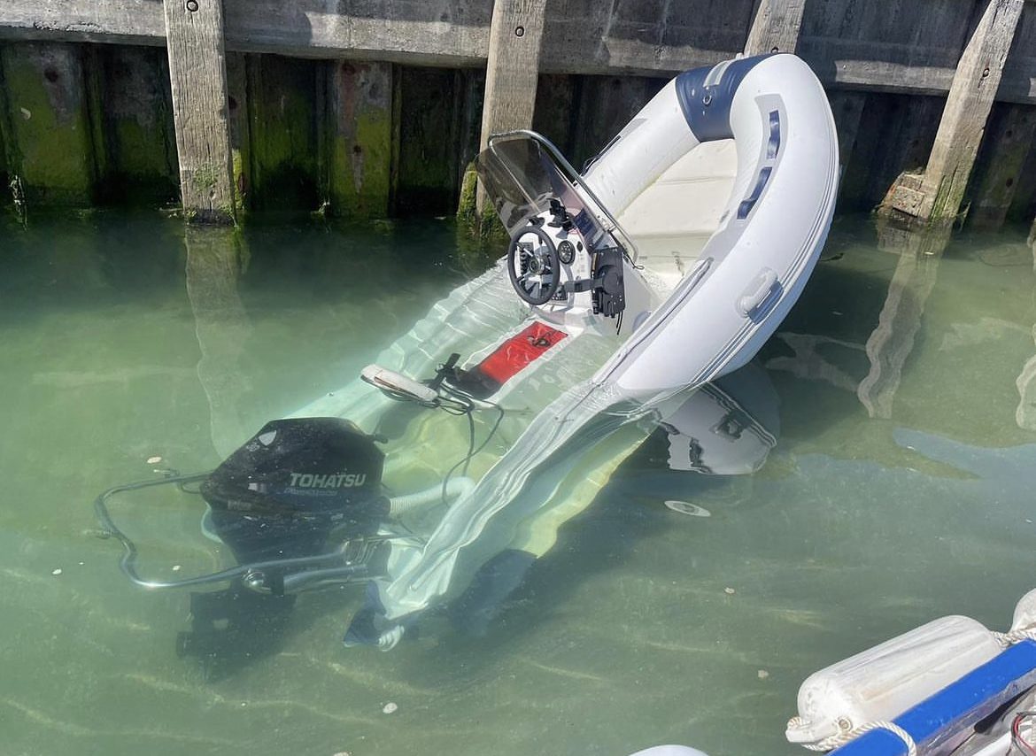 Lonely Boats - Salvaged RIB in Plymouth - Matched Boat